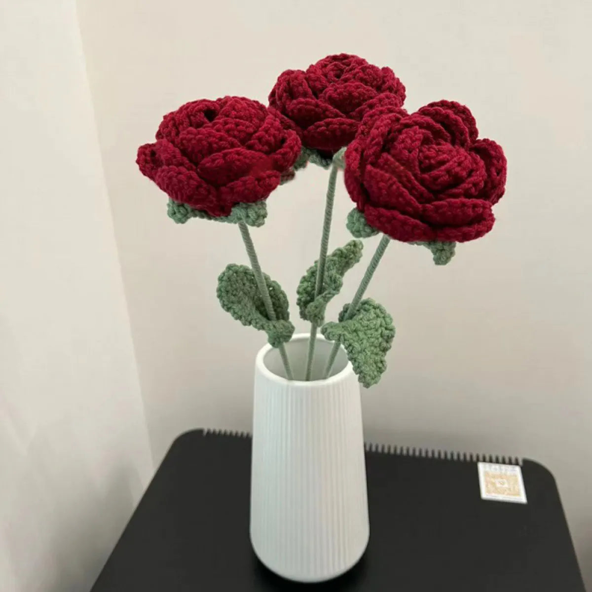 Hand Knitted Rose Flower